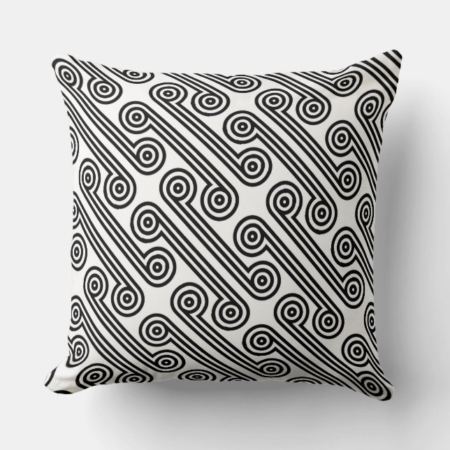Cojín Decorativo Deimos blanco y negro (Anverso)