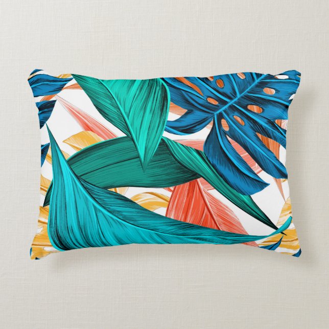 Cojín Decorativo Deja exótico verano tropical (Anverso)