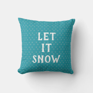 Cojín Decorativo Deja que nieve, copo de nieve