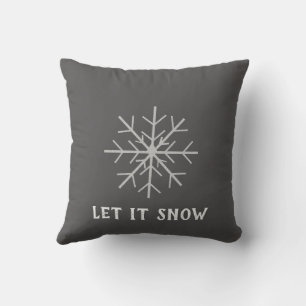 Cojín Decorativo Deja que nieve, Copo de nieve