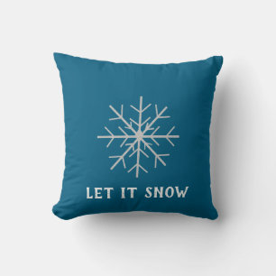 Cojín Decorativo Deja que nieve, Copo de nieve