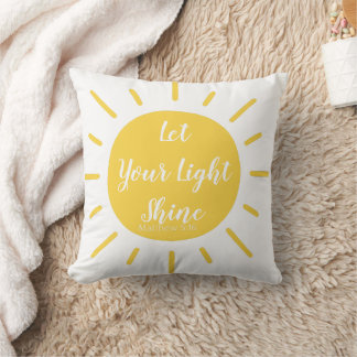 Cojín Decorativo Deja Que Tu Luz Brille - Mateo 5:16 Lanza Pillow