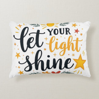 Cojín Decorativo Deja que tu luz brille | Motivación a mano