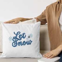 Cojín Decorativo Dejar Que Nieve El Pilar De Invierno