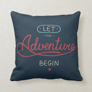 Cojín Decorativo Deje la aventura comenzar