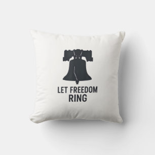 Cojín Decorativo Dejemos que la libertad sone y bell silueta a mode