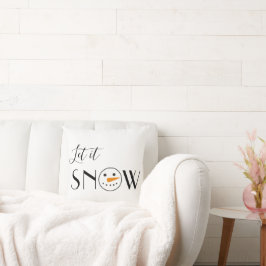 Cojín Decorativo Dejemos que Nieva a Snowman Minimalista moderno