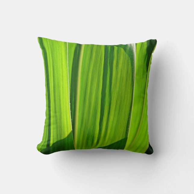 Cojín Decorativo Dekokissen grüne Maisblätter mit Schatten (Anverso)