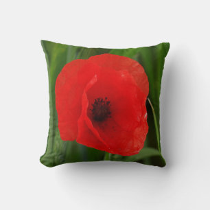 Cojín Decorativo Dekokissen Mohnblüte rojo