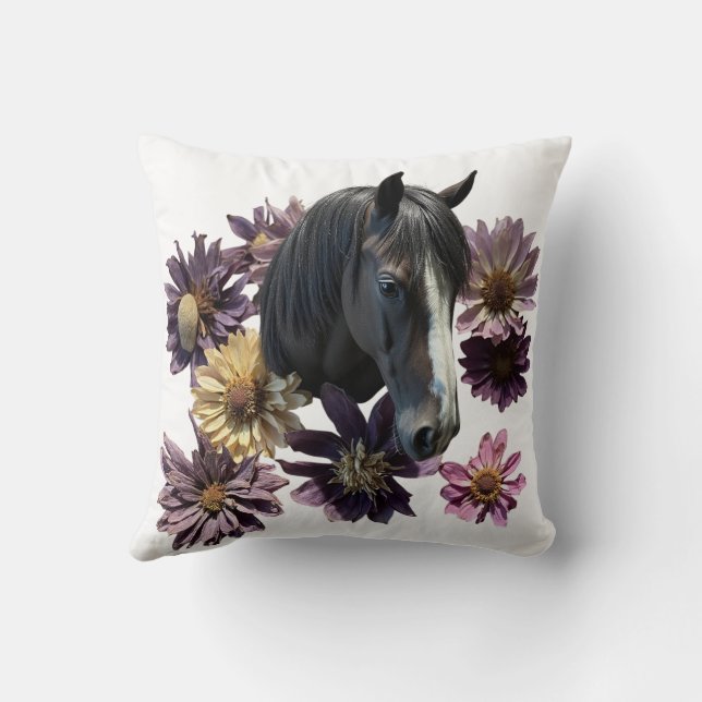 Cojín Decorativo Dekokissen Pferd Flower (Reverso )