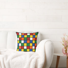 Cojín Decorativo Dekokissen "Quadro" Bunt