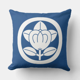 Cojín Decorativo ） del 六つ割り作図 del （del 丸に橘