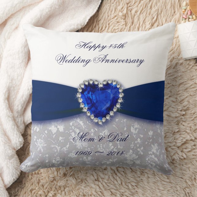 Cojín decorativo del 45º aniversario del Boda de D (Manta)