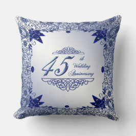 Cojín decorativo del 45° Aniversario de Sapphire B