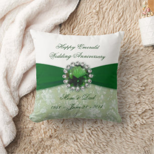 Cojín decorativo del 55° Aniversario de la Damasco