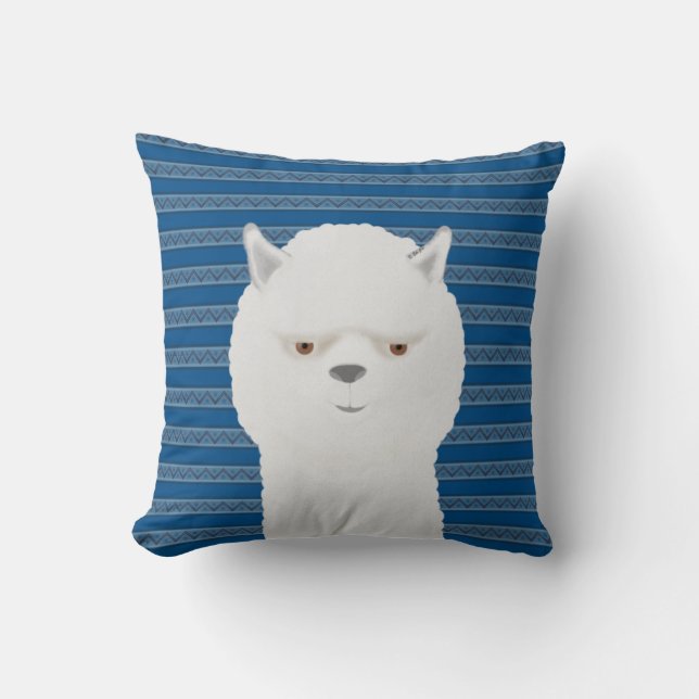 Cojín decorativo del algodón de la alpaca, Cojín (Anverso)