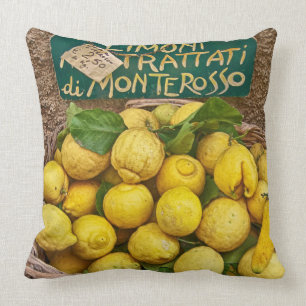 Cojín decorativo del algodón de los limones de