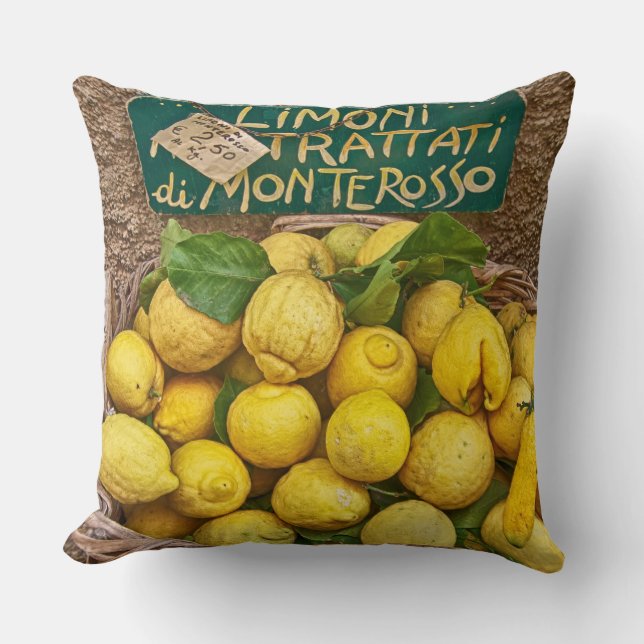 Cojín decorativo del algodón de los limones de (Anverso)