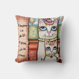 Cojín decorativo del amor de los gatos de la madre