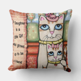 Cojín decorativo del amor de los gatos de la madre