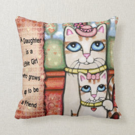 Cojín decorativo del amor de los gatos de la madre