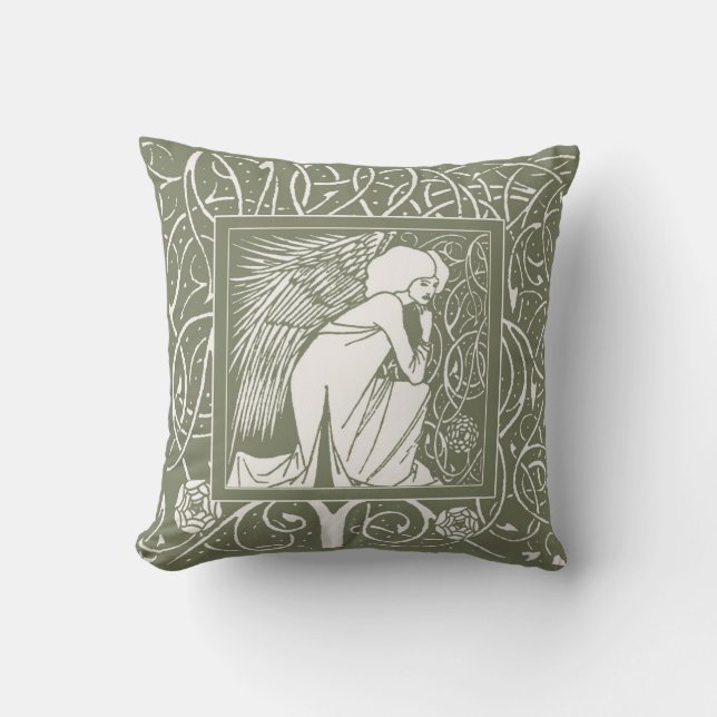 Cojín decorativo del ángel de Beardsley del (Anverso)