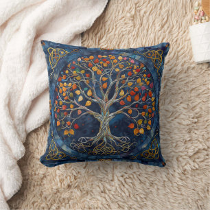 Cojín decorativo del árbol de la vida