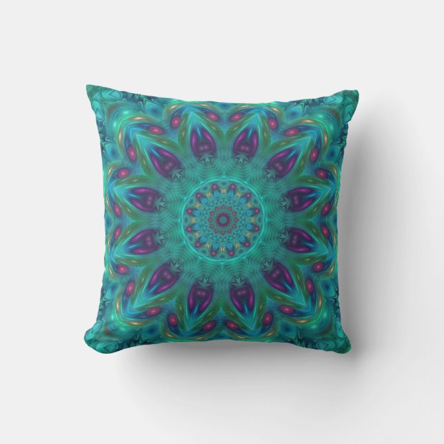 Cojín decorativo del arte del fractal de la (Anverso)