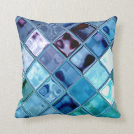 Cojín decorativo del azul del agua profunda de la