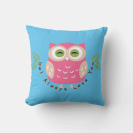 Cojín Decorativo Del búho amor siempre usted