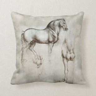 Cojín decorativo del caballo de da Vinci