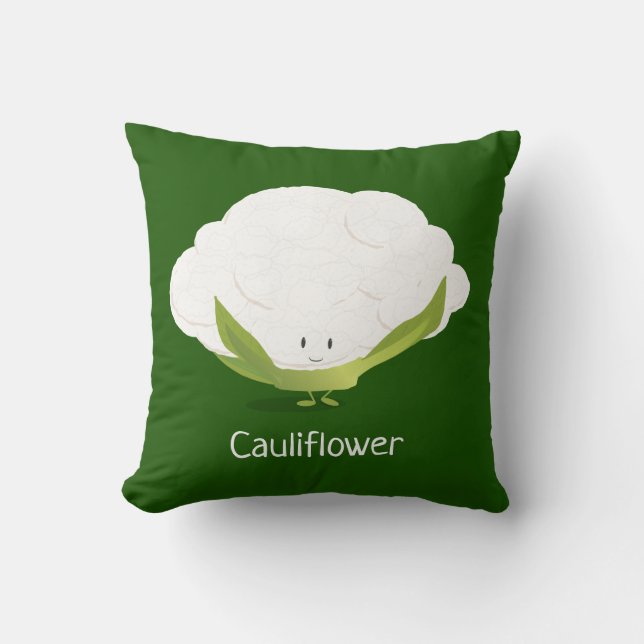 Cojín decorativo del carácter el | de la coliflor (Anverso)