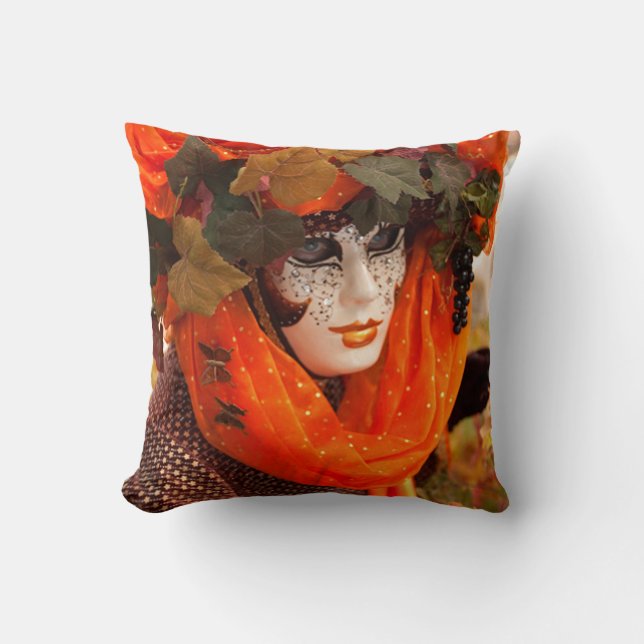 Cojín decorativo del Carnaval de Máscara Funky (Anverso)