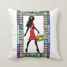 Cojín decorativo del chica de Guyana