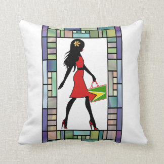 Cojín decorativo del chica de Guyana