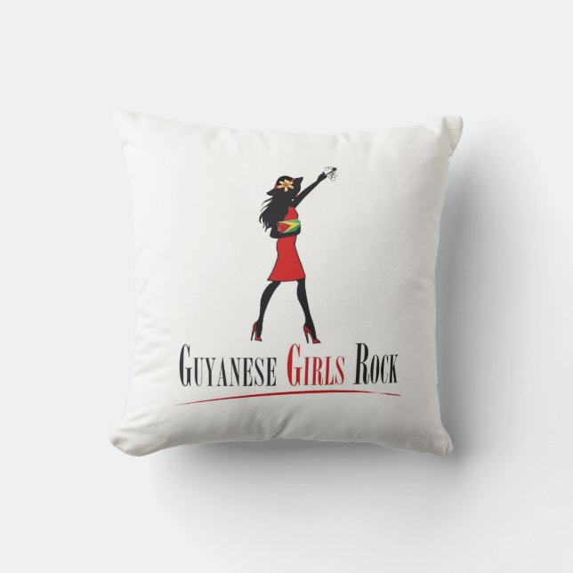 Cojín decorativo del chica de Guyana (Anverso)