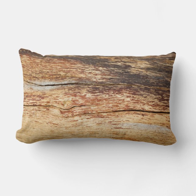 Cojín decorativo del cojín de textura de madera (Anverso)