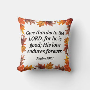 Cojín decorativo del corazón agradecido