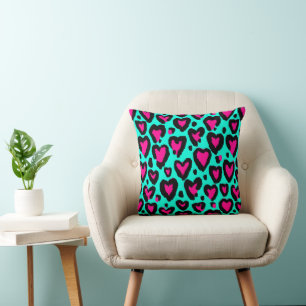 Cojín decorativo del corazón brillante Tejido simp