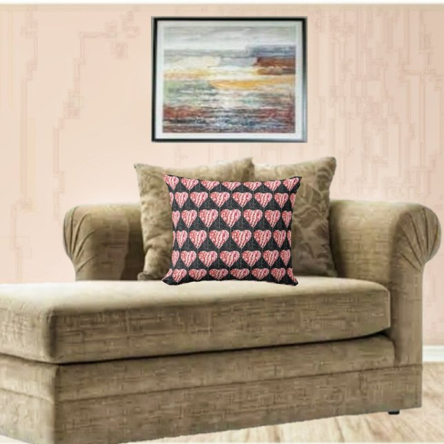 Cojín decorativo del corazón capturado (This Captured Heart Throw Pillow, is a unique way to enhance your decor!)