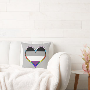 Cojín decorativo del corazón del orgullo de Ace