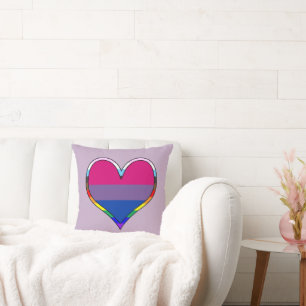Cojín decorativo del corazón del orgullo gay