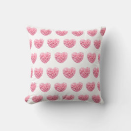 Cojín decorativo del corazón rosado