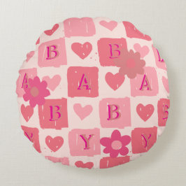 Cojín decorativo del corazón rosado del bebé