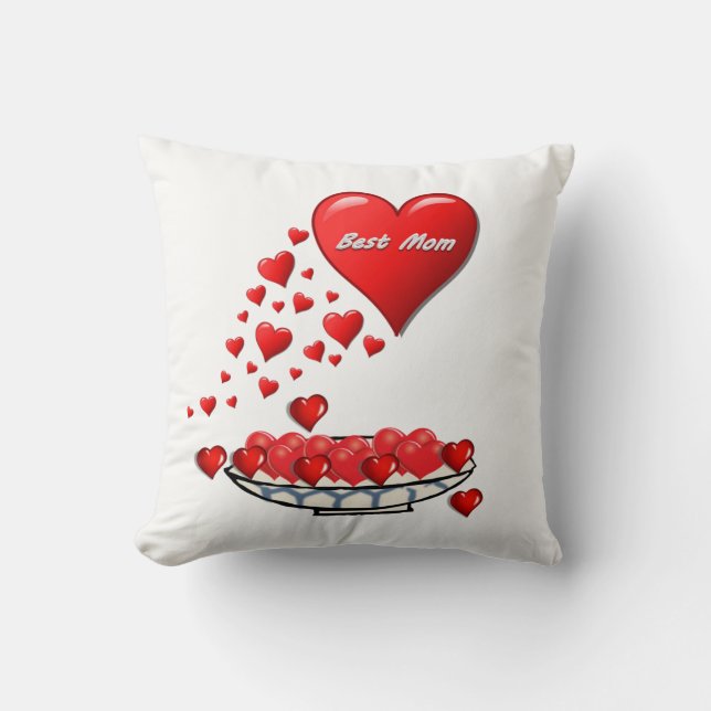 Cojín decorativo del Día de la Madre (Anverso)