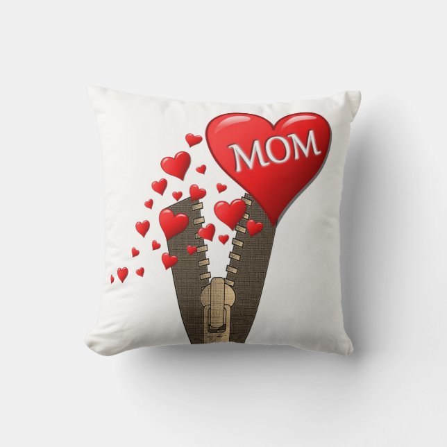 Cojín decorativo del Día de la Madre (Anverso)