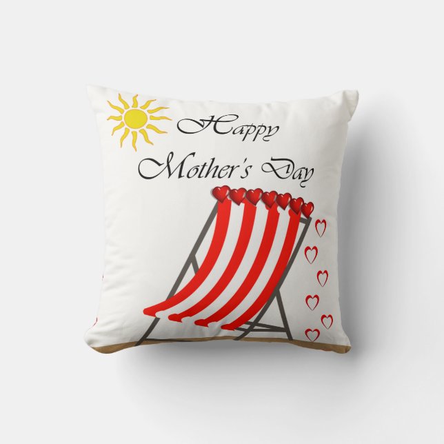 Cojín decorativo del Día de la Madre (Anverso)