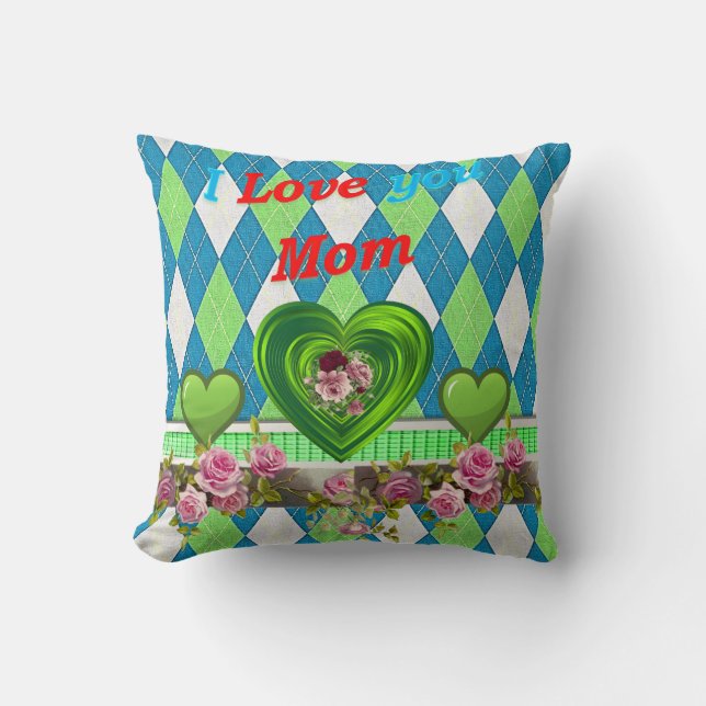 Cojín decorativo del Día de la Madre (Anverso)