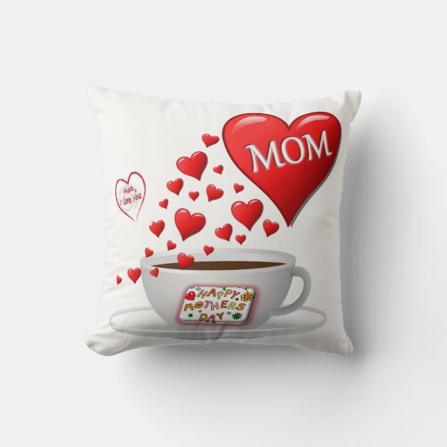 Cojín decorativo del Día de la Madre (Anverso)