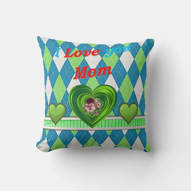 Cojín decorativo del Día de la Madre (Anverso)